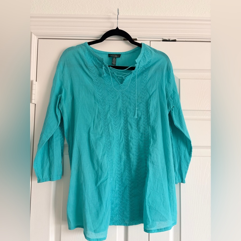 Ralph Lauren Turquoise Tunic Top